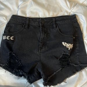 Blackcraft distressed shorts 💀